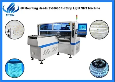 68 capete de montare 250000CPH Mașină SMT cu bandă flexibilă